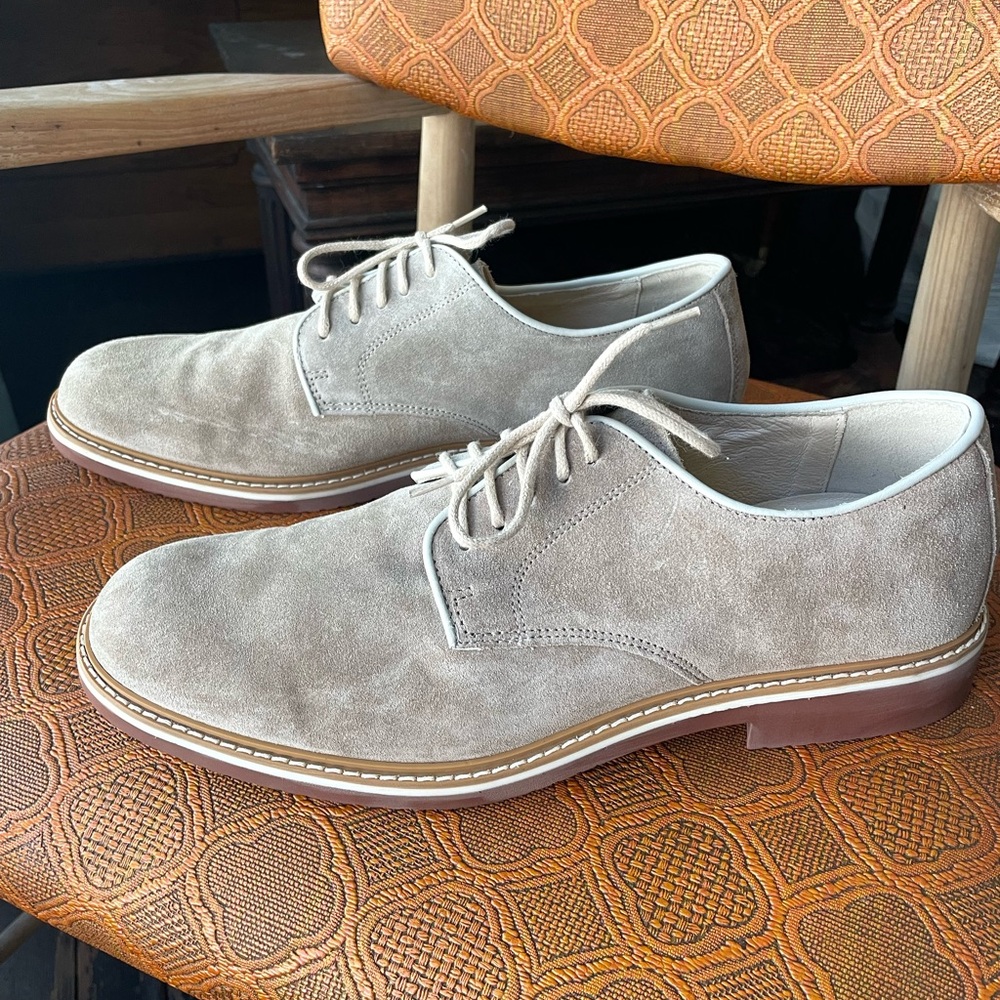 Light Tan Men's Italian Suede dress shoes